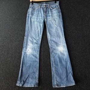 7 For All Mankind Womens Bootcut Jeans Size 26 Blue Made in USA